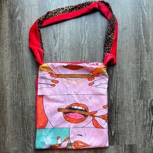 Handmade Faux Fur graphic Tote